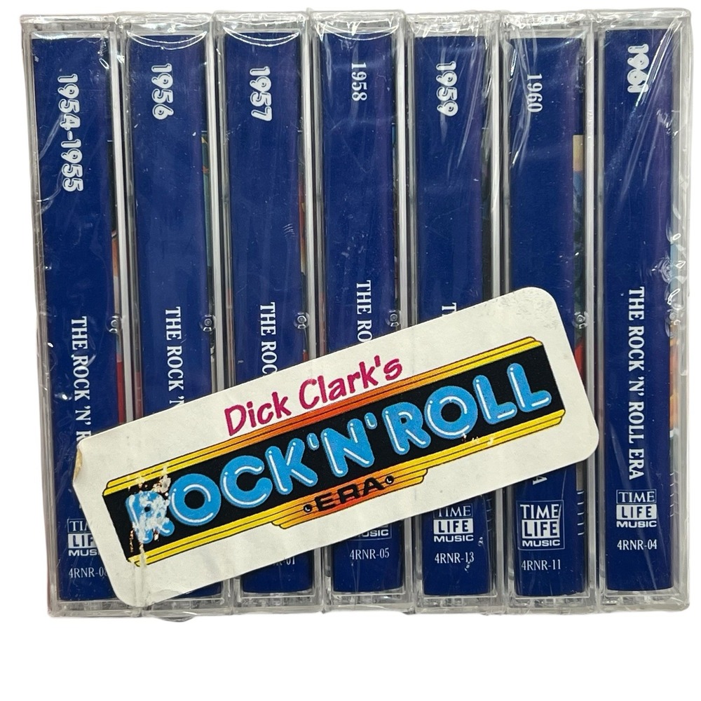 Dick Clark's ROCK'N'ROLL Era Cassette Tape‎ Set Of 7 Sealed 1954-1961 New